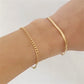 Double Chain Bracelets [Stainless Steel,18K Gold Plated]