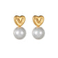 Pearl Gold Earrings [304 Stainless Steel]