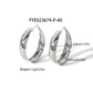 Round Polishing Hoop Earrings [304 Stainless Steel,18K Gold Plated]