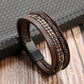 Multi Layer Bracelet[304 Stainless Steel Pu Leather]