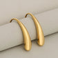 Hook Earrings [304 Stainless Steel,18K Gold Plated]