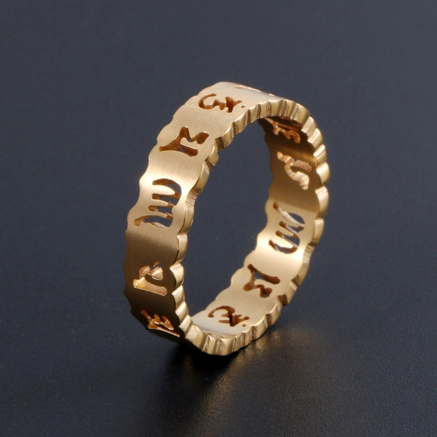 Vintage Style Letter Ring [304 Stainless Steel]