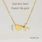 Letter Heart Shape Pendant Necklace [304 Stainless Steel,18K Gold Plated]