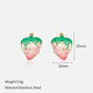 Strawberry Enamel Earrings [304 Stainless Steel,18K Gold Plated]