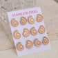 6 Pairs Simple Style Earrings Sets [304 Stainless Steel]