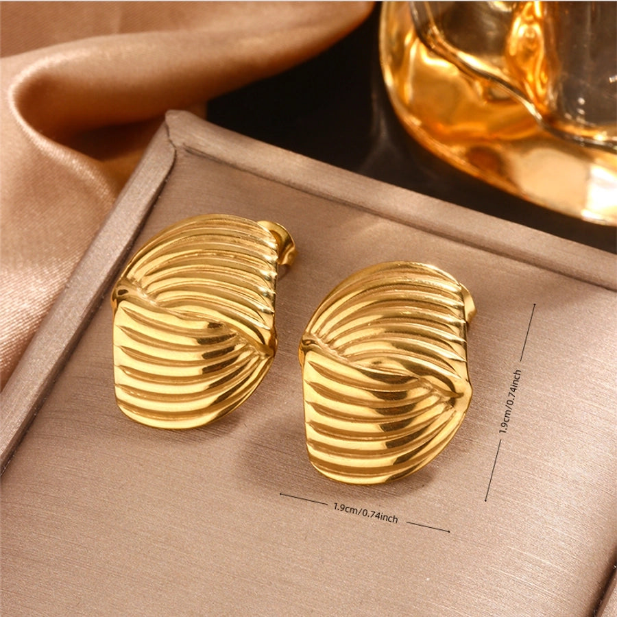 Mix Designs Earrings [304 Stainless Steel,18K Gold Plated]