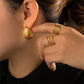 Miss Designs Waves Earrings [304 Stainless Steel,18K Gold Plated]