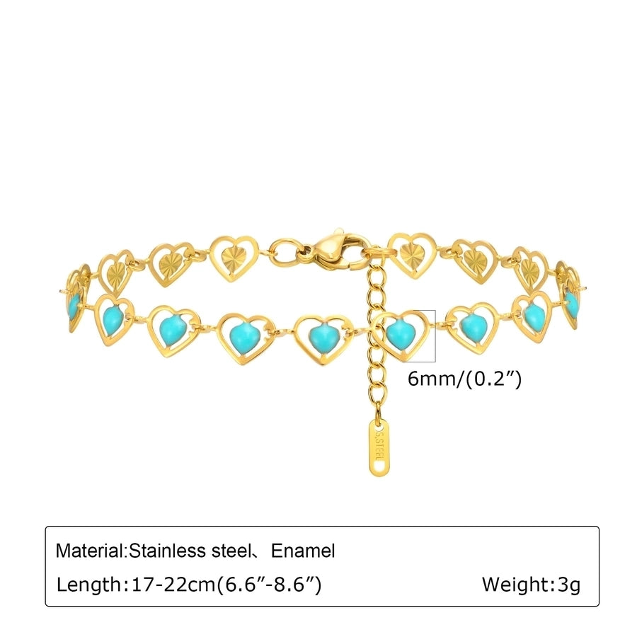 Cherry/Heart/Flower Bracelets [201 Stainless Steel,18K Gold Plated]