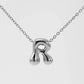 Letter Pendant Necklace [304 Stainless Steel,18K Gold Plated]