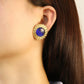 Opal Round Earrings [304 Stainless Steel,18K Gold Plated]