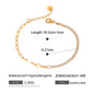 Zircon Link Chain Bracelet [304 Stainless Steel]