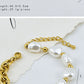 Heart Shape/Flower/ButterflyArtificial Pearls Glass Stone Bracelet/Necklace [304 Stainless Steel, 18K Gold Plated]