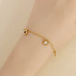 Round Clover Bracelet [304 Stainless Steel,18K Gold Plated]