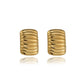 Lines Stud Earrings [304 Stainless Steel,18K Gold Plated]