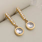 Shiny Round Plating Earrings [304 Stainless Steel,18K Gold Plated]