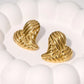 Heart Shape Earrings [304 Stainless Steel,18K Gold Plated]