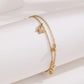 Butterfly Layered Anklet [304 Stainless Steel, 18K Gold Plated]