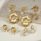 Baroque Style Irregular Artificial Pearls Earrings [304 Stainless Steel,18K Gold Plated]