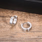 Striped Hoop Earrings [201 Stainless Steel]