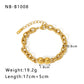 Gold Chain Bracelets [304 Stainless Steel,18K Gold Plated]