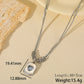 Heart Shape Zircon Pendant Necklace [304 Stainless Steel 18K Gold Plated]