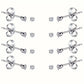 8 Pairs Rhinestone Earrings Set [304 Stainless Steel, 18K Gold Plated]