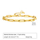 Rectangle Paperclip Chain Bracelet [Stainless Steel,18K Gold Plated]