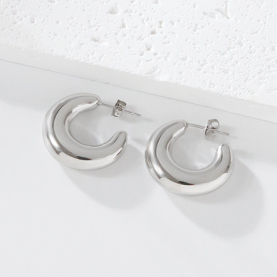 C Shape Hoop Ear Studs [304 Stainless Steel]