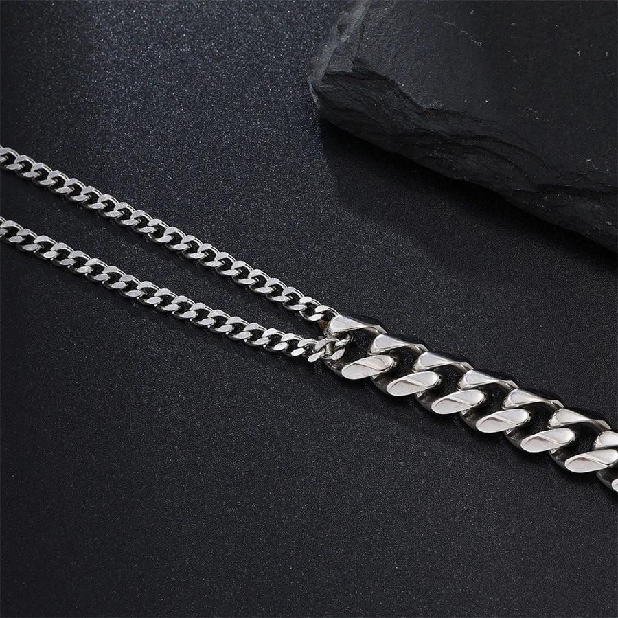 Simple Style Splicing Bracelet [304 Stainless Steel]