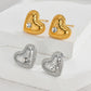 Mix Heart Zircon Designs Earrings [304 Stainless Steel,18K Gold Plated]