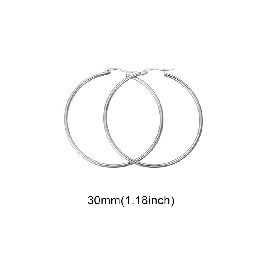 Thin Hoop Earrings [Stainless Steel]