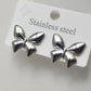 Butterfly Bow Knot Earrings [304 Stainless Steel,18K Gold Plated]