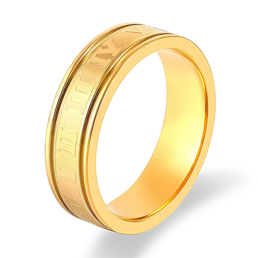 Roman Style Numeral Ring [304 Stainless Steel 18K Gold Plated]