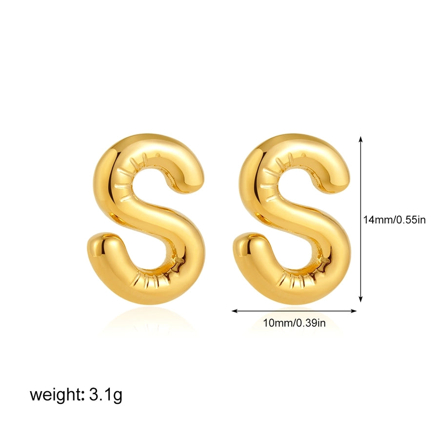 Letter Ear Studs [304 Stainless Steel]