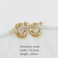 Vintage Style C Shape U Shape Asymmetrical Earrings [304 Stainless Steel]