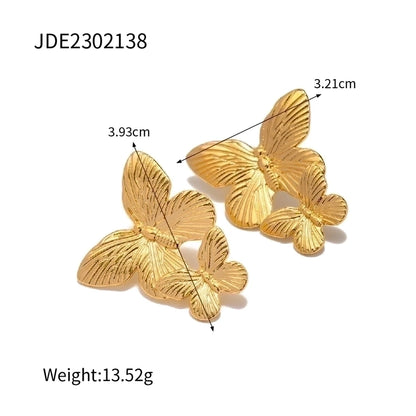 Butterfly Earrings [304 Stainless Steel]