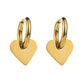 Heart Shape Butterfly Drop Earrings [316 Stainless Steel]