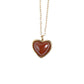 Beach Heart Shape Natural Necklace  [304 Stainless Steel 18K Gold Plated]