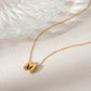 Gold Letter Pendant Necklace [304 Stainless Steel,18K Gold Plated]