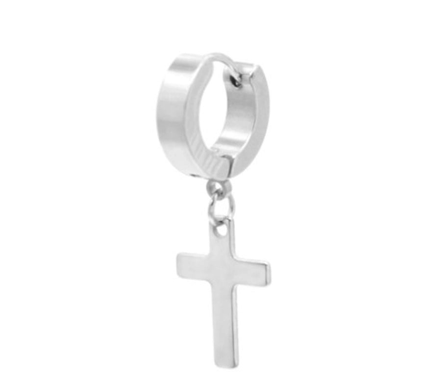 Cross polishing Earrings [Stainless Steel]