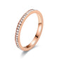 simple style circle stainless steel inlay zircon rings