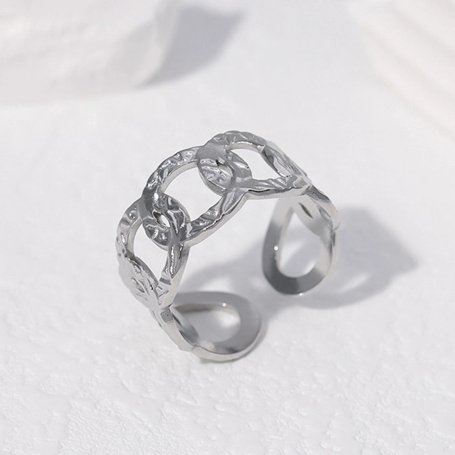 Oval Chain Open Ring [Stainless Steel]