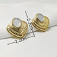 Vintage Opal Earrings [304 Stainless Steel,18K Gold Plated]