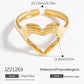 Heart Shape Open Rings  [304 Stainless Steel]