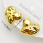 Heart Shape Earrings [304 Stainless Steel,18K Gold Plated]