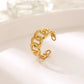 Mix -Designs Ringe [304 Edelstahl 18K Gold plattiert]