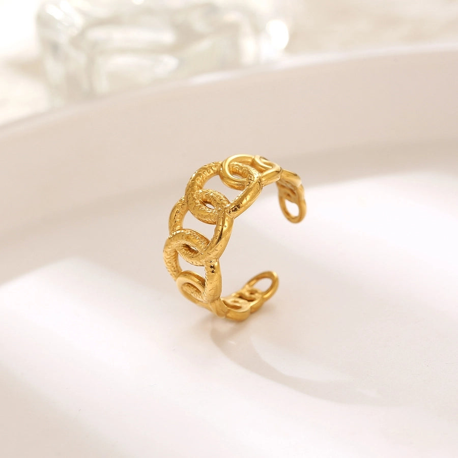 Mix -Designs Ringe [304 Edelstahl 18K Gold plattiert]