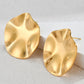 Irregular Round Earrings [304 Stainless Steel,18K Gold Plated]