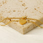 Heart Shape Layered Chain Bracelet [304 Stainless Steel, 18K Gold Plated]