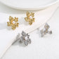 Flower Earrings [304 Stainless Steel,18K Gold Plated]